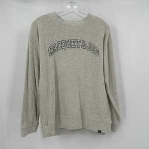 Techstyles Womens Oversized Sweater Size S Minimalist Tennis Club Cozy Varsity